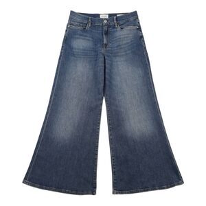 FRAME Le Pixie Palazzo Jeans Crosslane Wash Wide Leg Denim Size 32